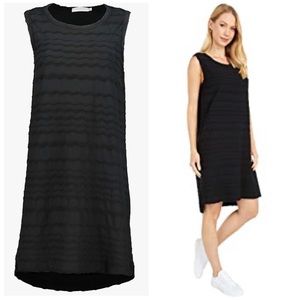 NWT Mododoc Black Ocean Waves Jersey Sleeveless Tank Dress Small